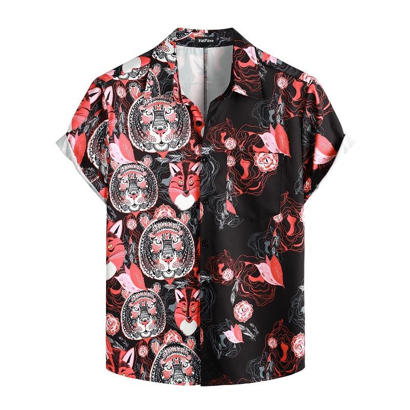 Летняя мужская рубашка Vocation Lapel Camisa с 3D-принтом, повседневная дышащая гавайская рубашка, модные мужские и женские топы, пляжная блузка с коротким рукавом