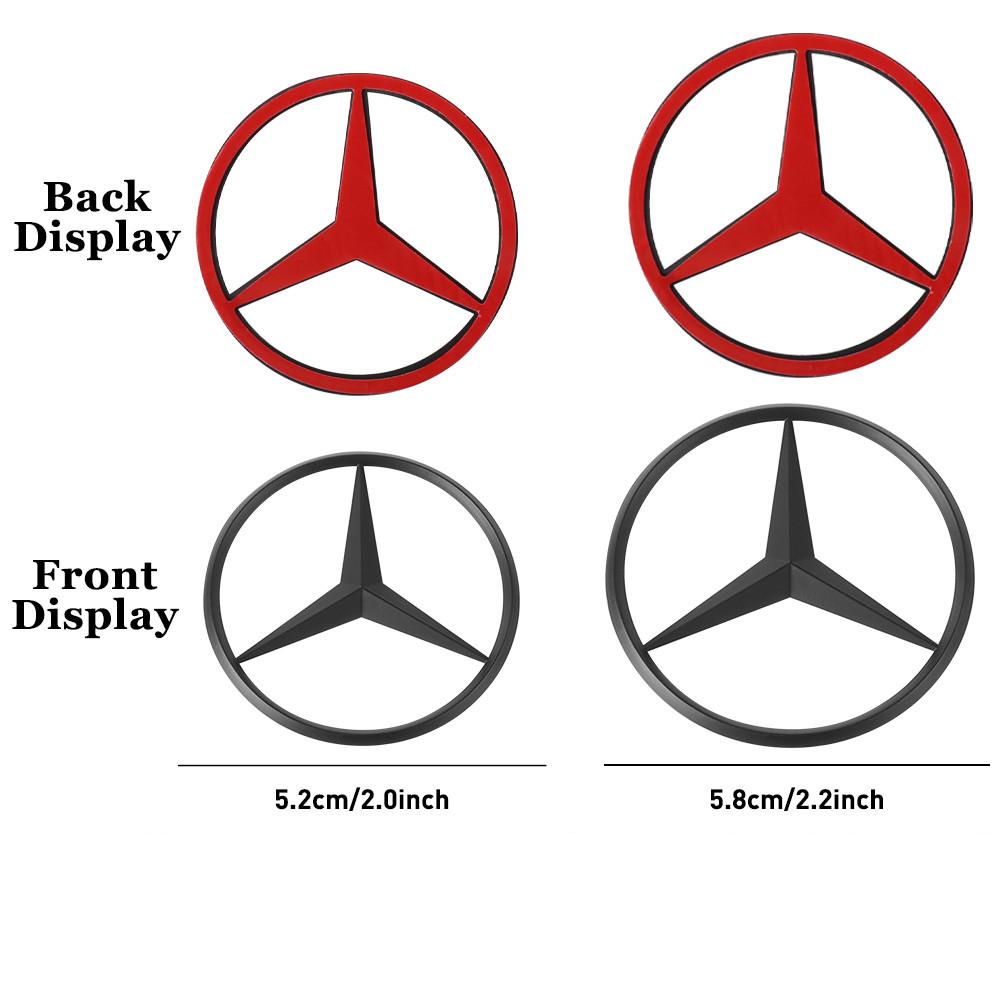 SUG2 Car Interior Steering Wheel Hollow Badge Logo Decor Accessories For Mercedes Benz C180 C200 C260 C300 W108 W124 W126