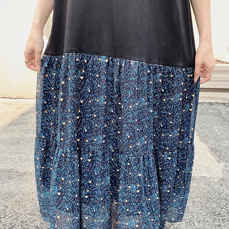 DIMANAF 2023 Летняя футболка размера плюс, женское хлопковое свободное платье с круглым вырезом и полосатым принтом с короткими рукавами, сращенные женские платья, повседневные женские платья