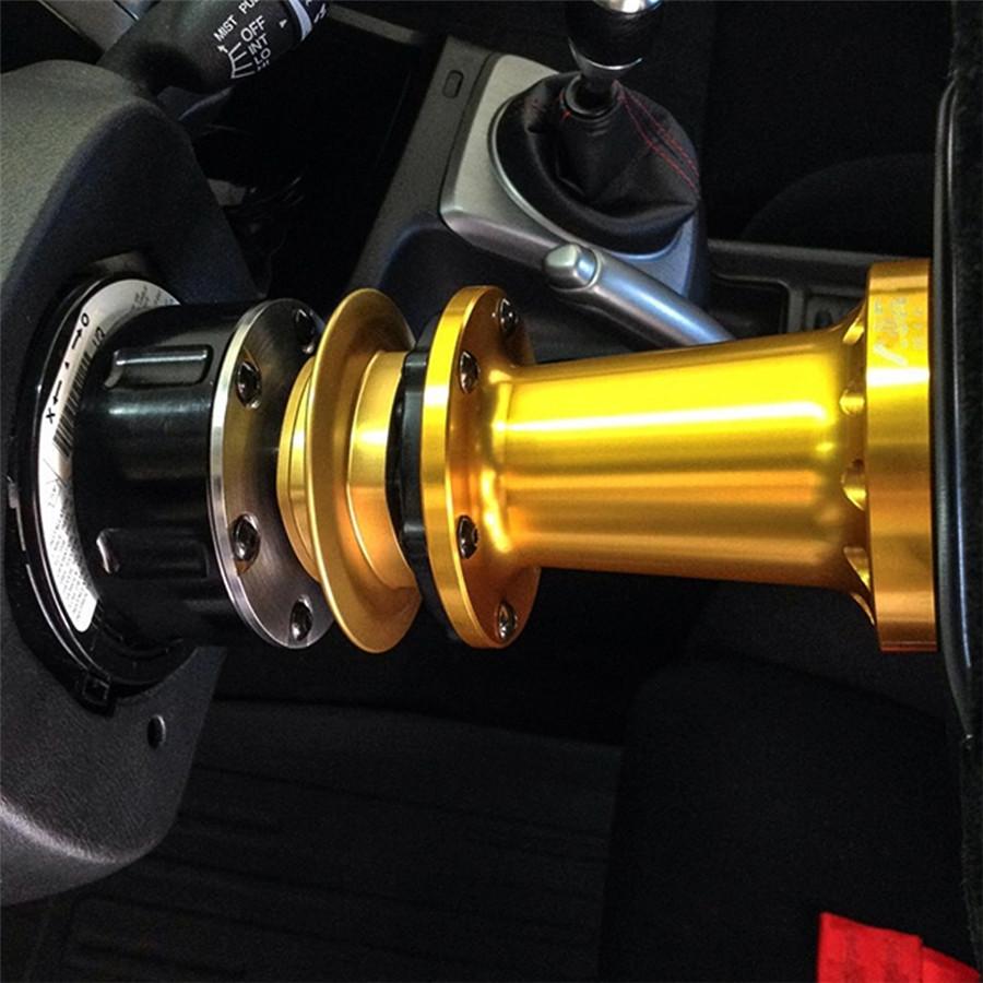 Черный 3" Алюминиевый Спейсер Для Автомобиля Рулевое Колесо Адаптер Ступицы Босс Кит 76мм