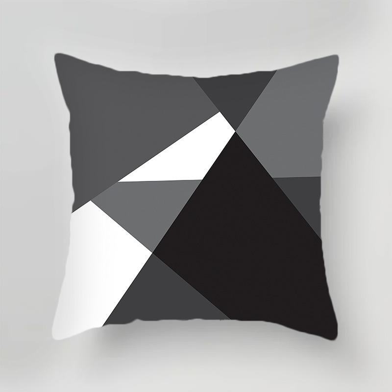 Luxury Home Decoration Cushion Cover Black Gray Dark Black and White Style Pillow Cover Office Sofa Cushion Cover