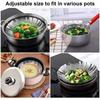 Multifunctional Steamer Rack Stainless Steel Steamer Plate Folding Dish Steam  Food Steamer Basket