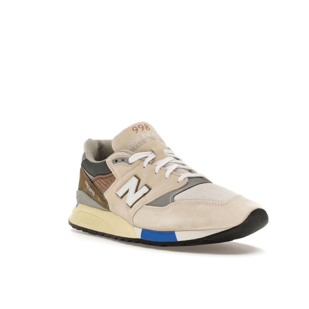 Concepts X New Balance 998 Made In USA C-Note - 10th Anniversary 2023 Men Sneakers Cream Sea-Salt Covert-Green U998CN
