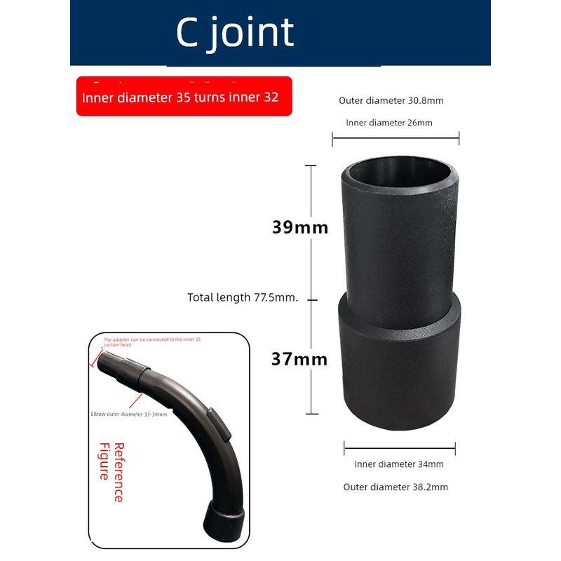 Vacuum Cleaner Head Suction Head Cross over Sub Hose Connecting Parts 31 Connecting Pipe 32 to 35mm Reducing Converter Accessories