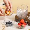 Japanese Style Sauce Bowl 5Pcs Sakura Dipping Dish PP Condiment Plate for Sushi Hot Pot BBQ Nesting Bowls BPA-Free Stackable And Cold Holder