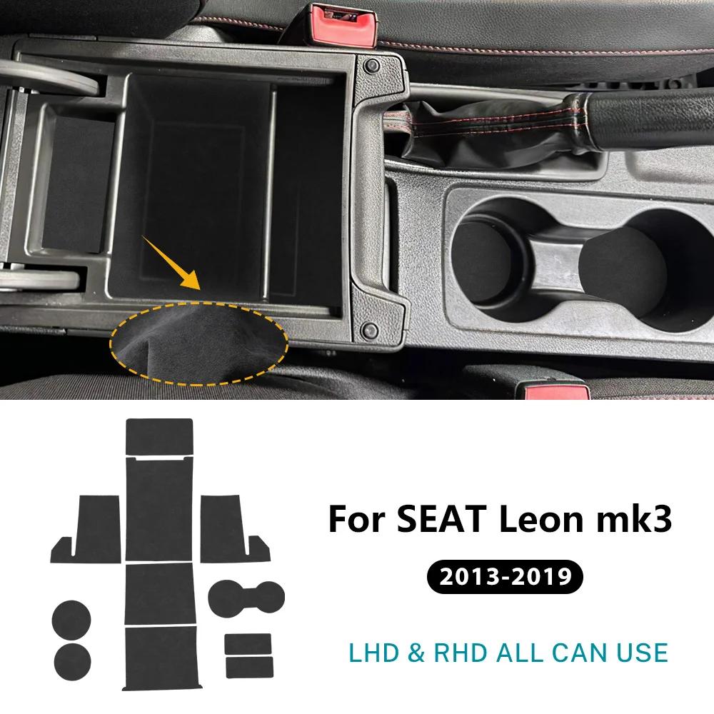 Suede/Polyester For Seat Leon MK3 2013 2014 2015 2016 2017 2018 2019 Car Front Rear Doors Map Pocket Sticker Accessories