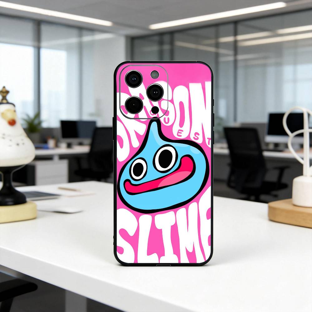 Чехол для телефона D-Dragon Q-quest S-slime-DQS для iPhone 17,16,15,14,13,12,11 Plus,Pro Max,XS, Мягкий Силиконовый Черный Чехол