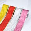 Decorative Embellishments Romantic and Cozy Ribbed Cuff Embroidery Wire Onion Fabric Ribbon Christmas Ribbon Christmas Tree Bow Glitter Decoration