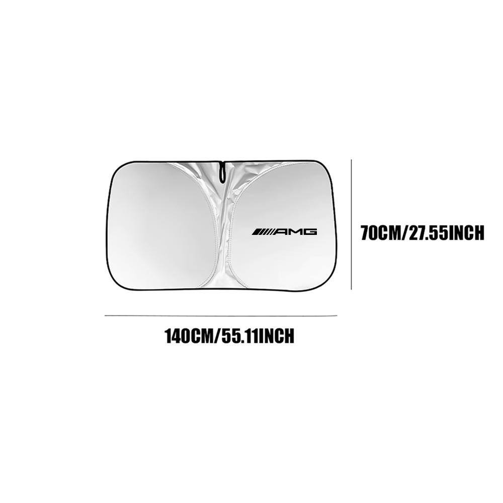 FSI1 1Pc Car Front Window Sunshade Shield Folding Windshield UV Block Cover For Mercedes Benz A C S Class W211 GLC GLE CLA AMG