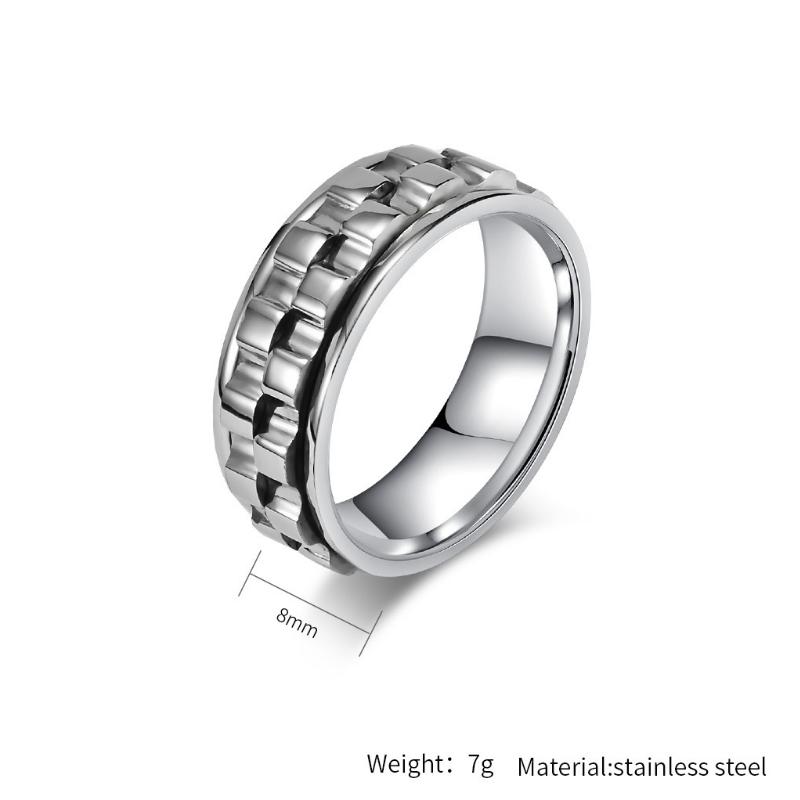 Вращающееся кольцо для облегчения снаряжения для мужчин и женщин, облегчение тревоги, хип-хоп, кольца для пар, модный дизайн, свадебные украшения из нержавеющей стали, аксессуары