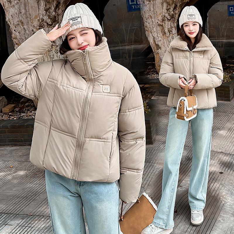 Casual cotton-padded clothes short New Year's fashion loose thickened bread clothes winter warm women's cotton clothes