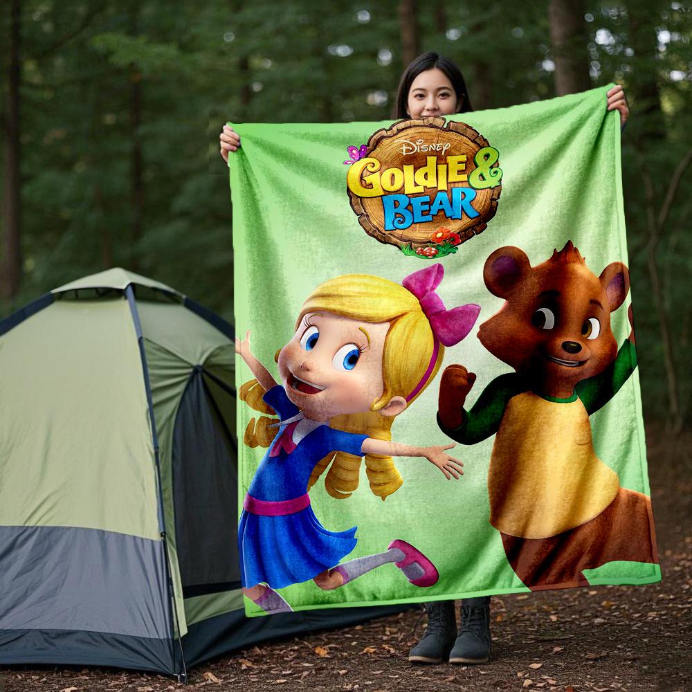1pc, Disney Goldie and Bear Blanket Soft Throw Blanket for Friend, Perfect Gift, Outdoor Blankets, All Seasons Use, Living Room