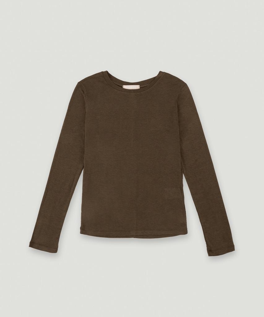 FOVERE Labe Span T-Shirt_Brown