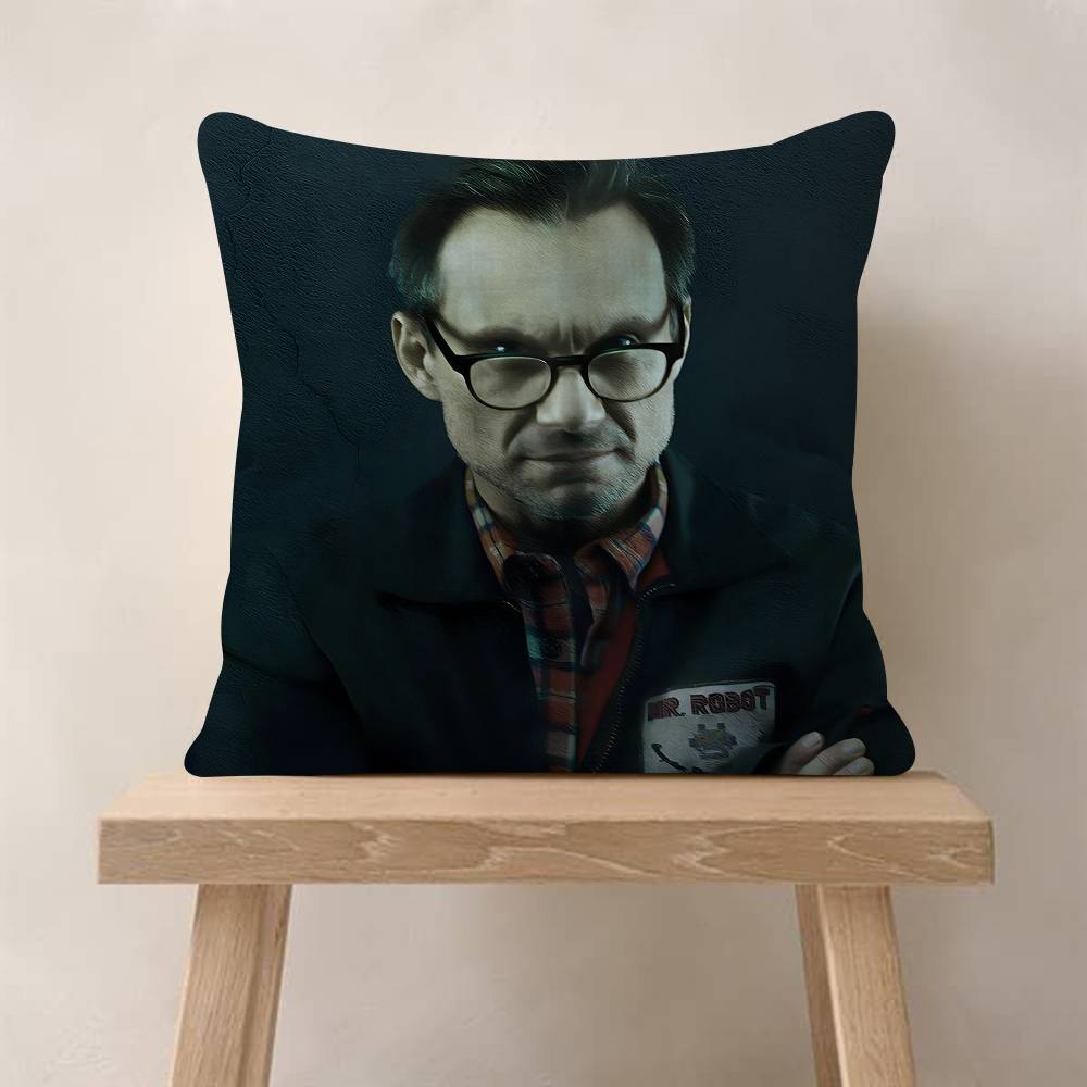 Horror Tv Series Movie Mr RRobot Decorative Room Aesthetics Pillow Case Home Decor Bedroom Sofa Bed Couch Pillow Cover x
