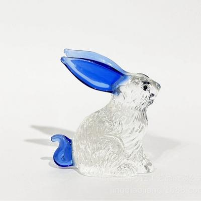 Украшение Ручная Работа Кролик Стеклянные Фигурки Скульптура Фигурка Стекло Хрустальное Стекло Кролик Статуэтка Миниатюрный Декор Кролик Статуя Хрусталь