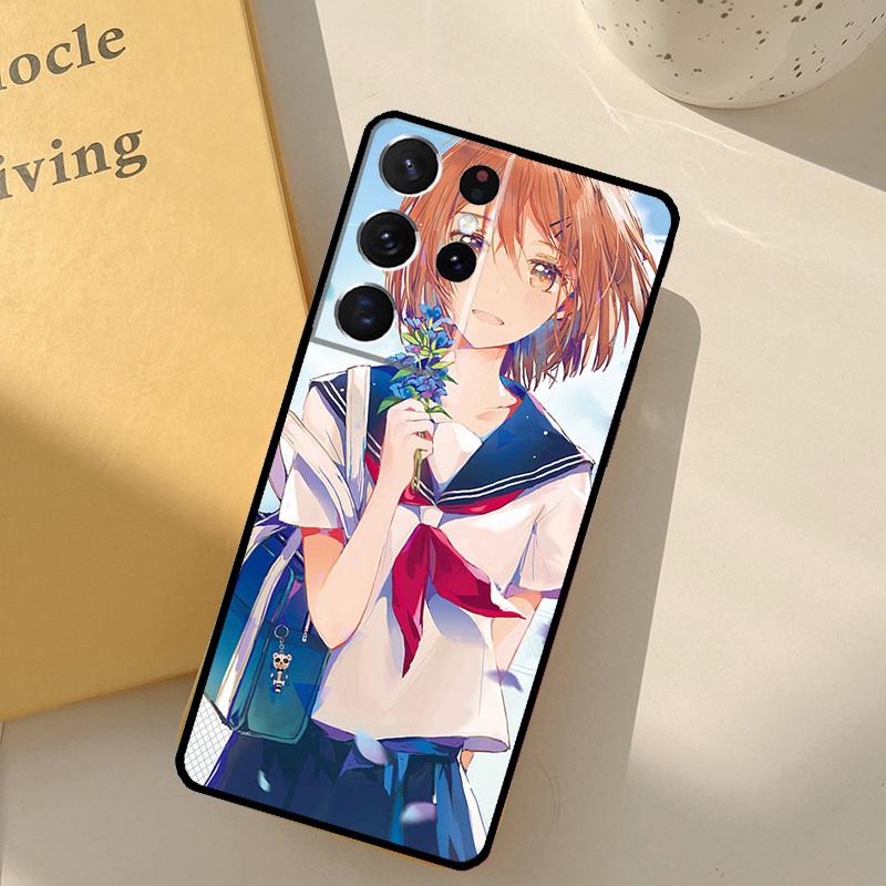 Аниме девушка мультфильм япония милый Чехол для телефона Для Samsung Galaxy S24 Ultra S20 S21 S22 S23 S25 S9 S10 Plus S25 FE Чехол