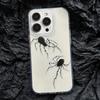 Dark Style Spider Pattern Phone Case – Transparent Soft Shell, Full Coverage for Apple 11/12/13/14/14 Pro