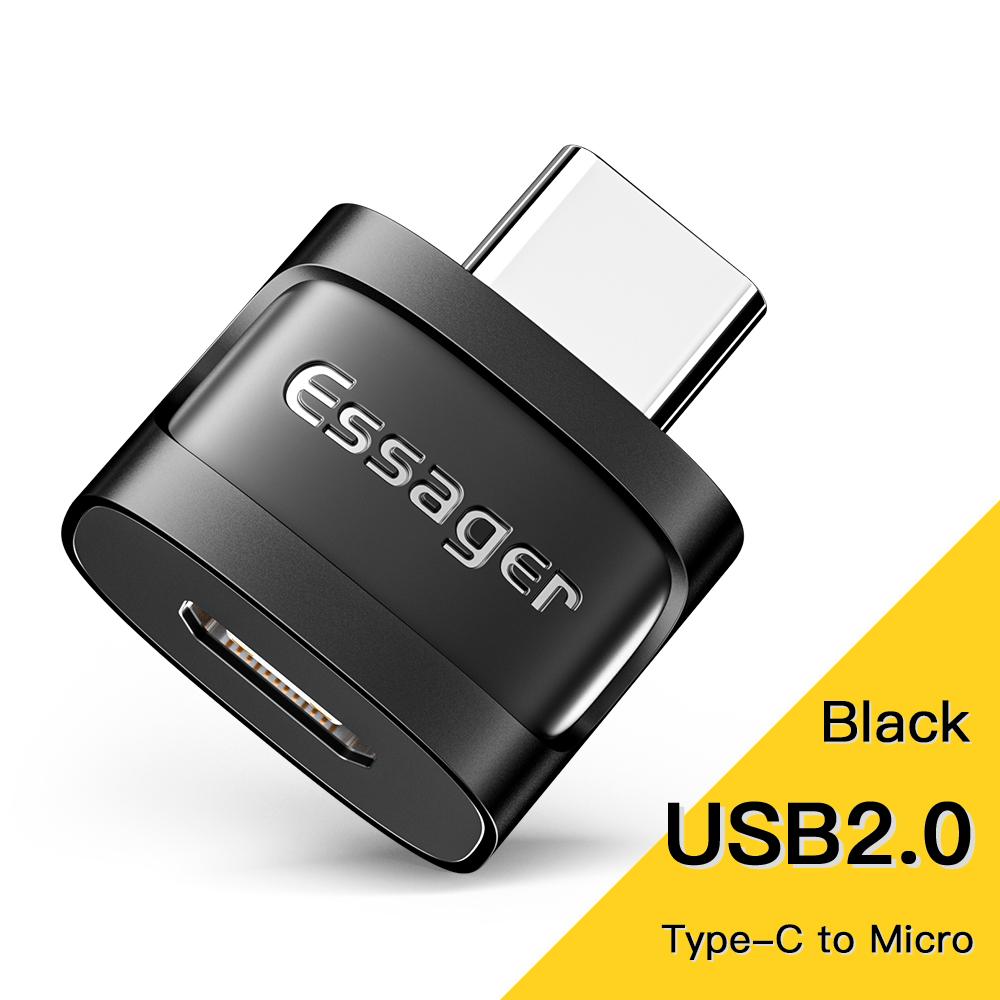 Essager Адаптер Otg Type C к USB Micro USB к типу C Адаптер Otg USB к типу C для Macbook Xiaomi Huawei Samsung Разъем Otg