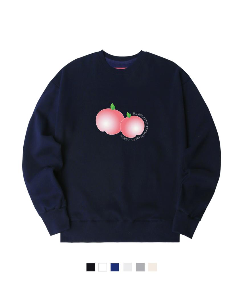 SUPERLATIVE Peach Oversized Fleece-Lined Sweatshirt (Gom4-6Sp186)