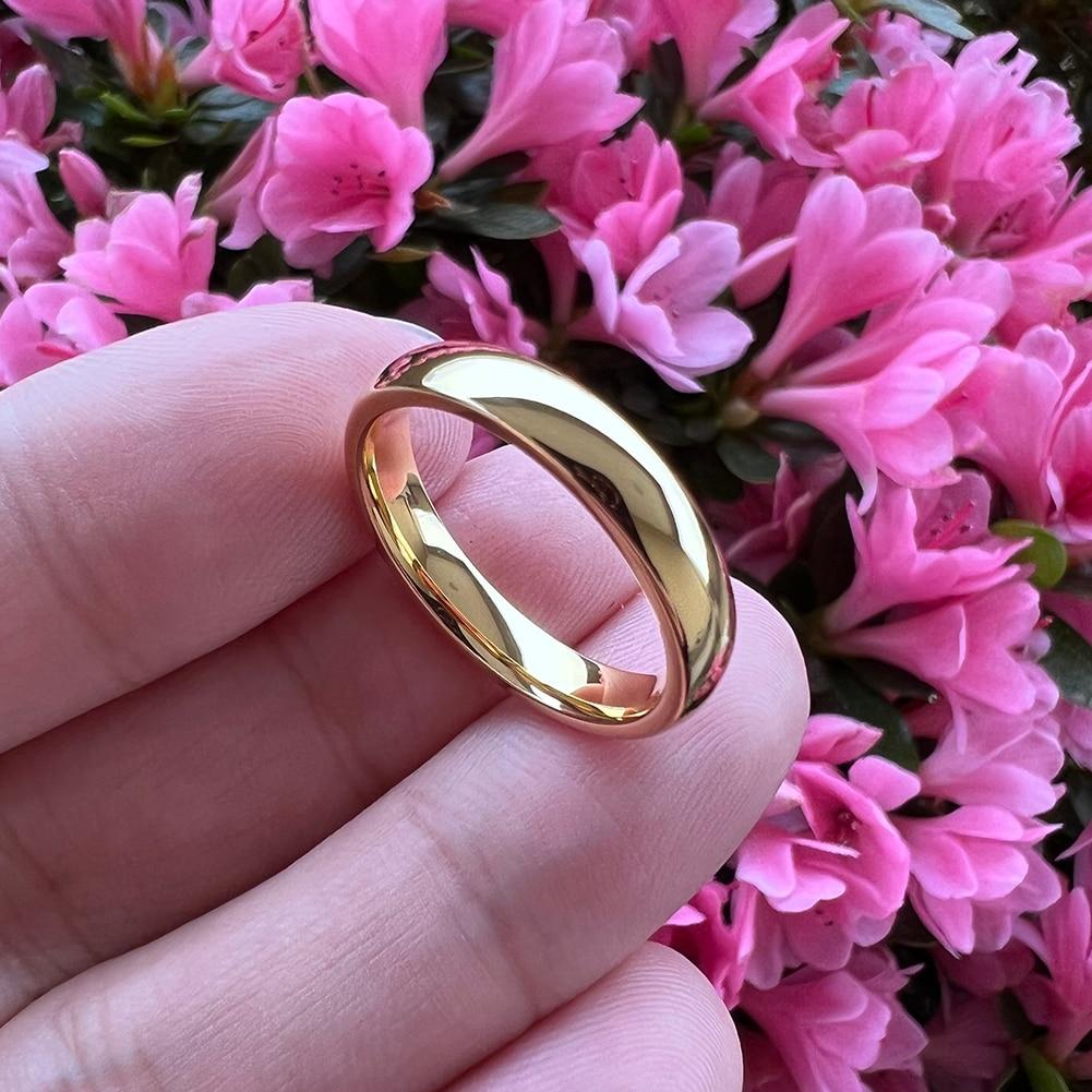 ITungsten 2 мм, 4 мм, 6 мм, 8 мм, 10 мм, позолоченное вольфрамовое кольцо для мужчин и женщин, обручальное кольцо для пары, модные ювелирные изделия, удобная посадка