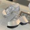 Comfortable Narrow Band Platform Women Sandals Summer Ankle Strap High Heeled Slippers New Fashion Non-slip Beach Casual Shoes