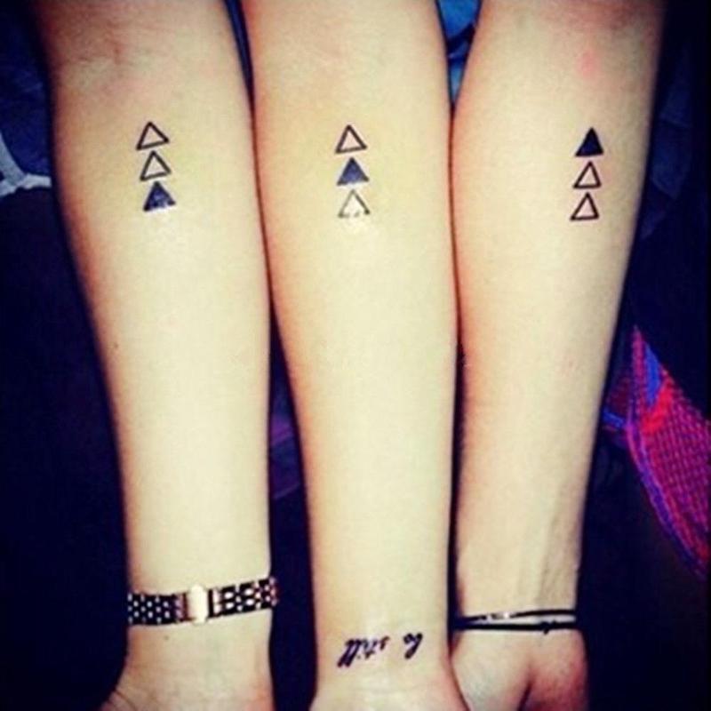 2 шт./набор Геометрические временные татуировки для тела, рук, ног, водостойкие флеш-тату-наклейки