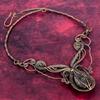 Dragon Bloodstone Gemstone Necklace Copper Wire Wrapped Adjustable Chain Necklace