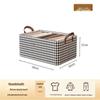 Houndstooth Foldable Clothes Storage Box with Dividers, Large Capacity for Bedroom