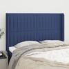 VidaXL Headboard with Ears Blue 147x16x118-128 Cm Fabric3119822