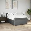 VidaXL Slat Bed Base with Mattress Dark Grey 140x190cm Fabric 3287452