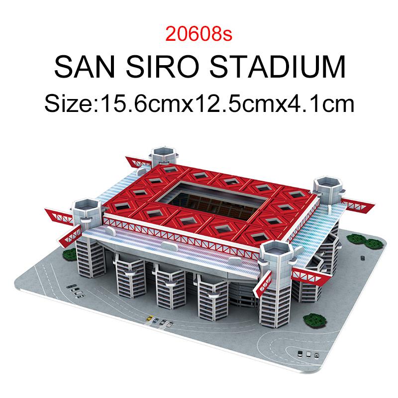 1Set Football Field Paper Puzzle Famous Stadiums Mini 3D Model Puzzle Home Decoration Assembly Football Fan Gifts Boys Girls ZYF