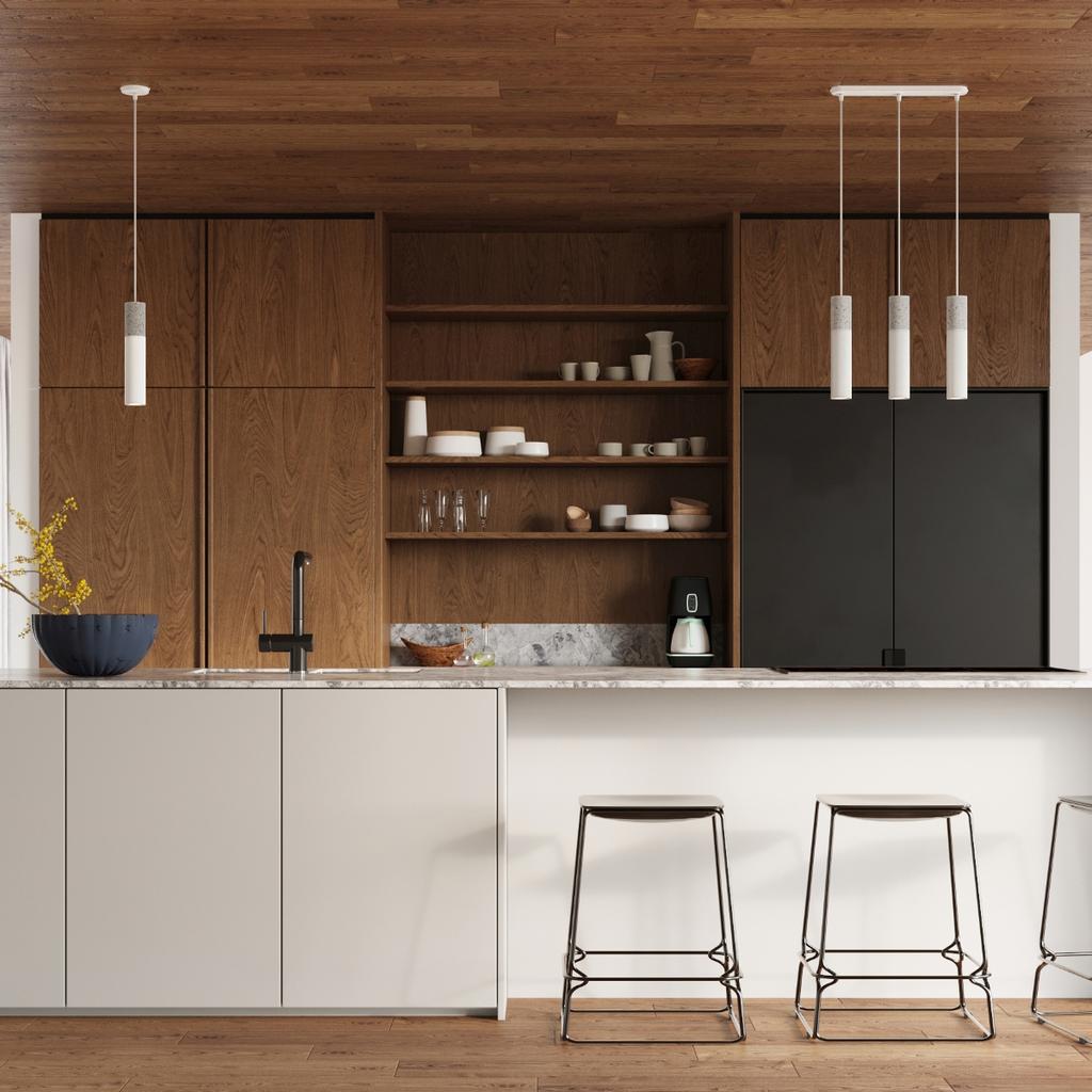 Lampa Wisząca Onjo 3 Gu10 Biały  Beton Lumilo 06.449.49