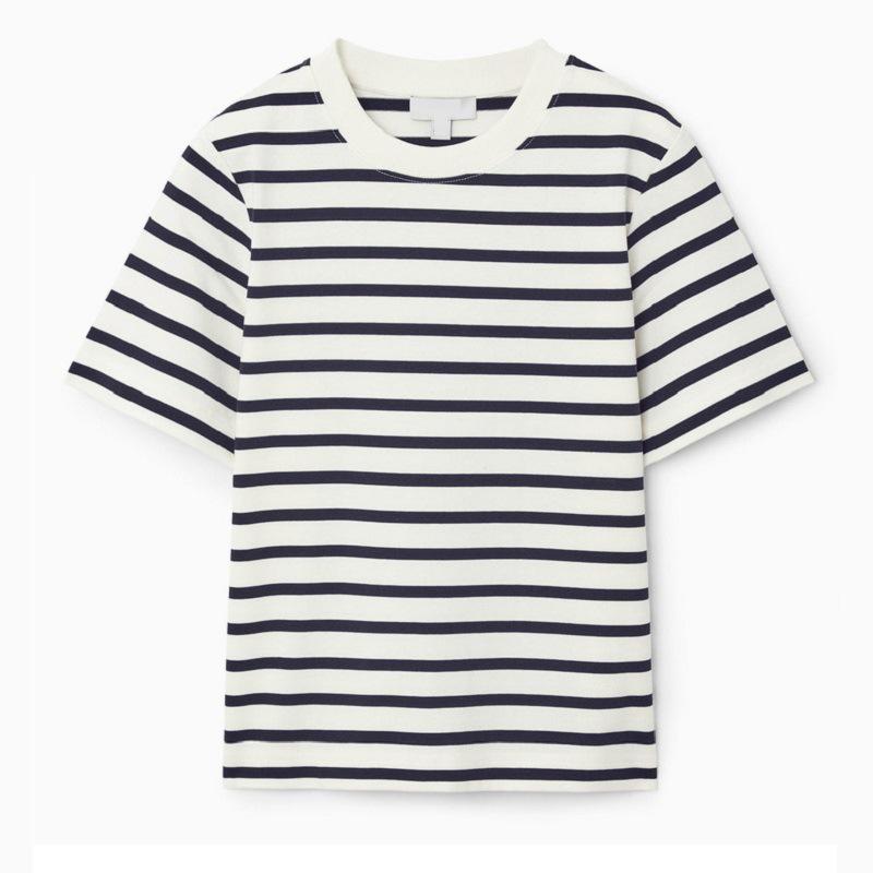 Женская футболка с круглым вырезом и коротким рукавом в стиле COS - весна 2024 г.