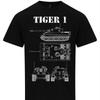 Tiger 1 Tank T-Shirt Technical Drawing WW2 German Army Shirt Vintage Military Vehicle Apparel