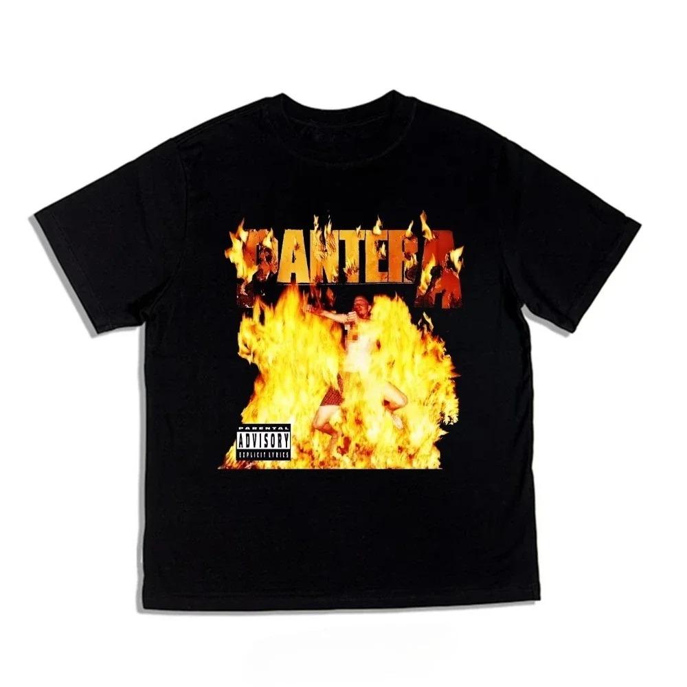 Pantera "5 Minutes Alone" Графический принт с шахтером Хэви-метал Грув-метал Группа Винтажная уличная футболка