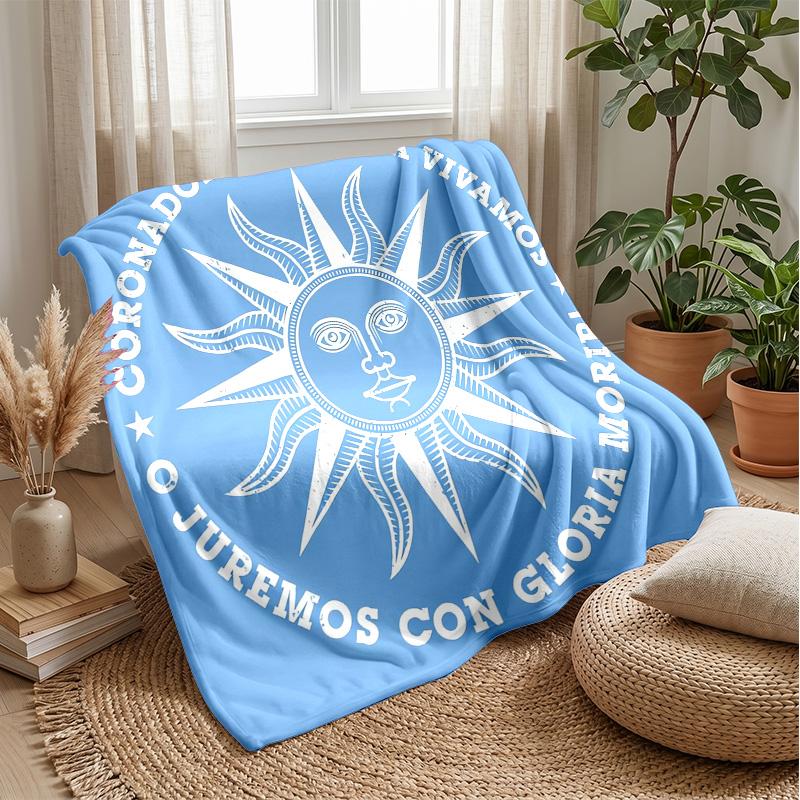 Argentina national football team Theme blanket Soft Flannel Blanket Plush Throw Blanket Cozy Sofa Bed Blanket for Home Decor