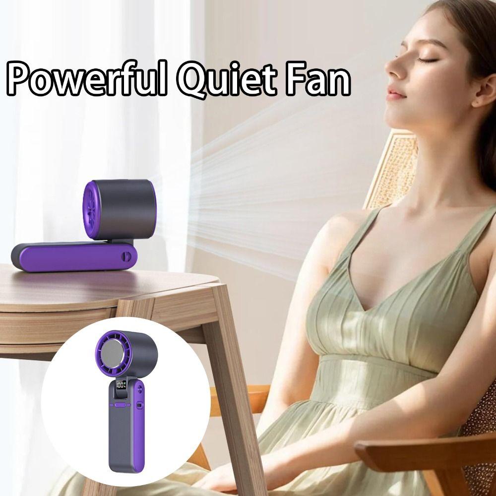 LED Display Portable Fan Powerful Handheld Electric Fan Turbo Quiet Fan Home Use