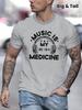 Music Is My Medicine Men's T-shirt Personalized Mens Short Sleeve Crew Neck Top Fashion Street Clothing Summer Cotton Undershirt