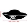 Vintage Triangular Hat with Roll Up Brim Halloween Banquet Party Pirate Hat for Girls Festival Theatrical Performances