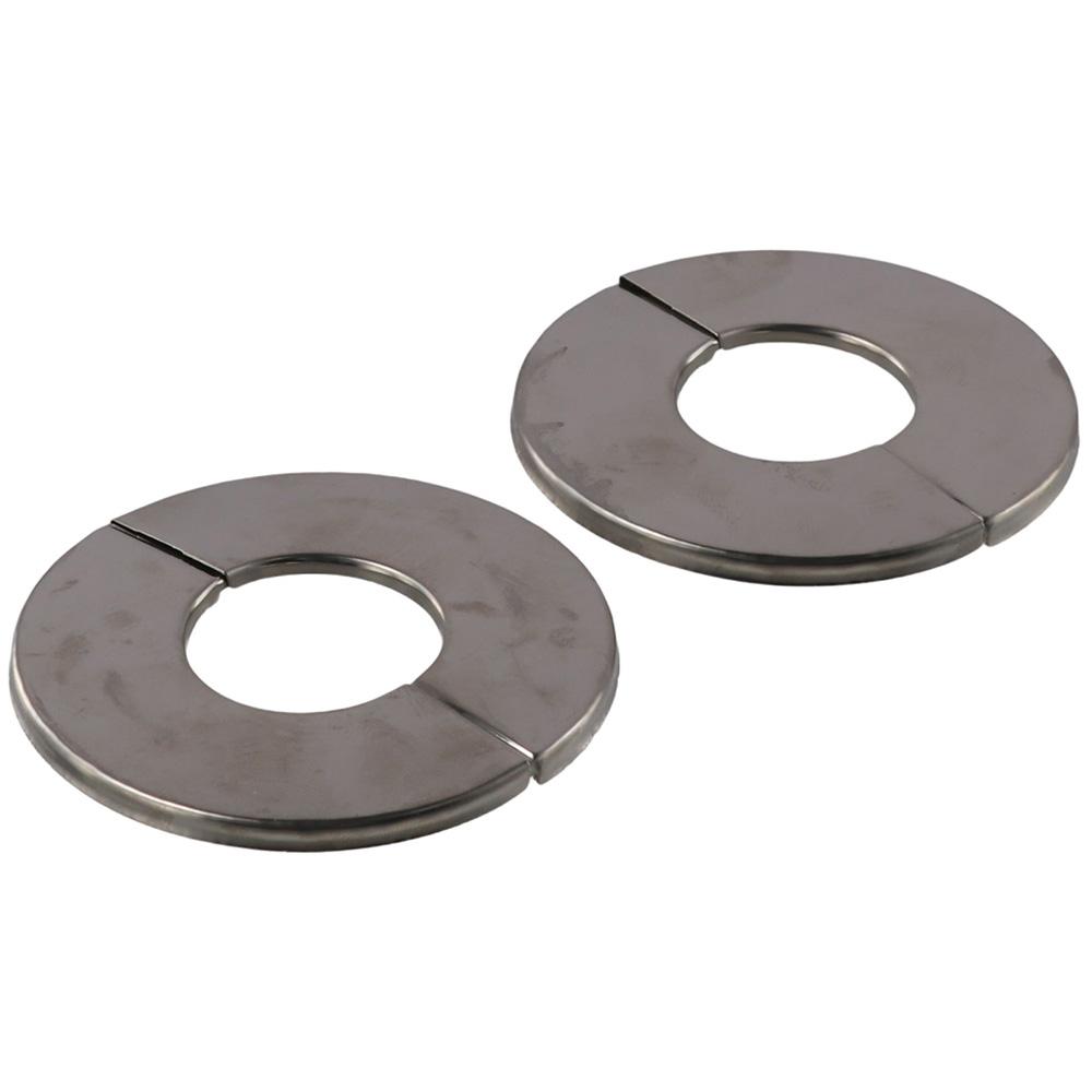 2 шт. Серебряная крышка из нержавеющей стали, круглая, самоклеящаяся, круглая, разделенная крышка для унитаза