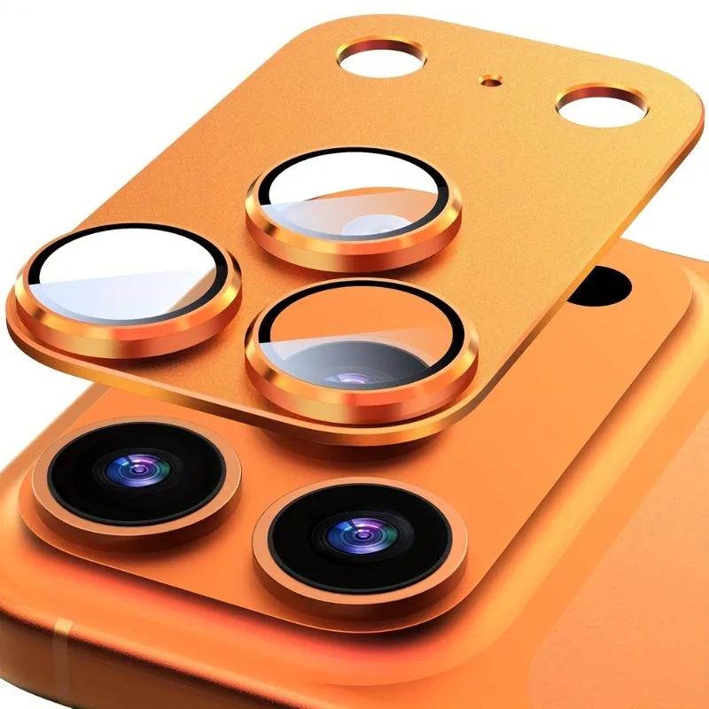 1 шт. Защитная пленка для iPhone 17 Pro Max/iPhone 17 Pro/17 Air Полное покрытие Ультратонкий Защита объектива камеры Металлическая рамка
