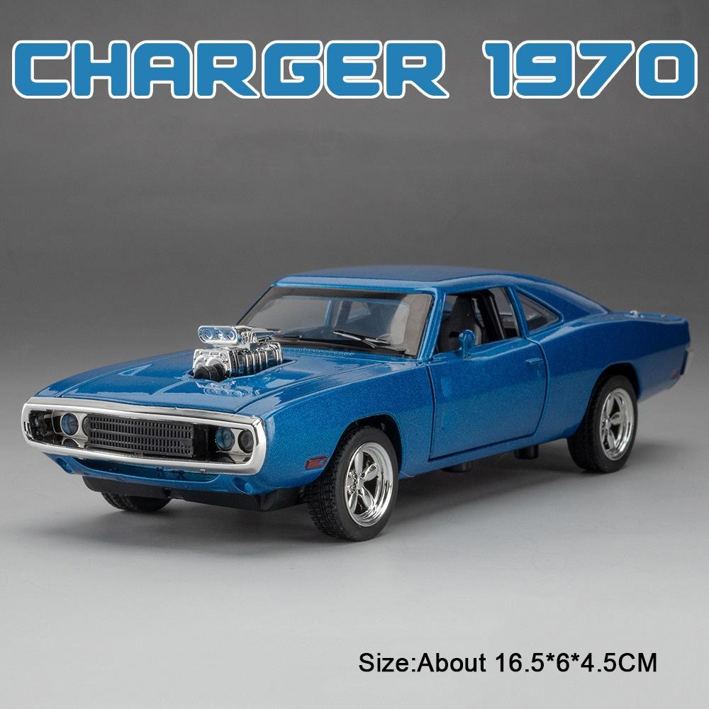 1:32 Мустанг GT500 Зарядчик 1970 Литой Модель Автомобиля Игрушка Звуковая и Световая Обратная Связь Украшения Коллекционные Модели Детские Игрушки Подарки