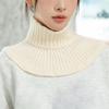 Winter Knitted Fake Collar Detachable Turtleneck Collar for Women Sweater Coat Neck Scarf Warm Woolen Windproof False Collars