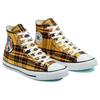 Converse Эспадрильи Chuck Taylor All Star в клетку, удобные, высокие, унисекс, черно-желтая клетка.