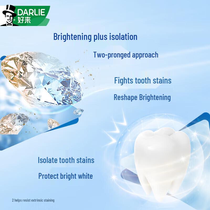 Darlie Brightening + Ultra White Toothpaste 3-Pack with Charcoal Toothbrush