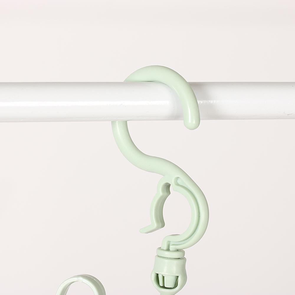 Rotatable Clothes Organizer Storage Shelf Drying Hanger 2 Hooks Shoe Racks