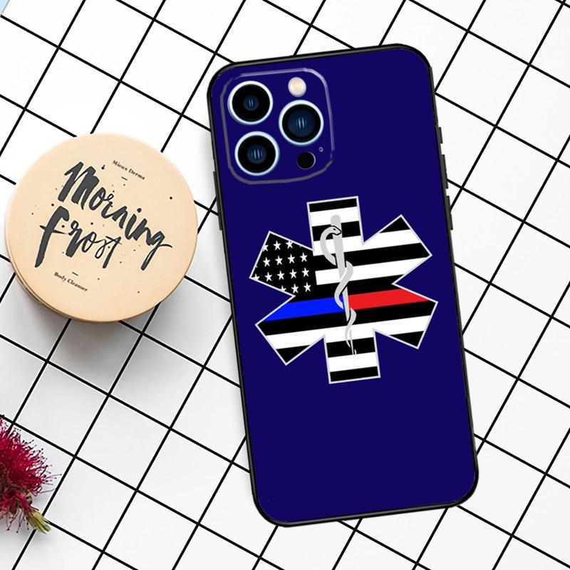 Экстренный медицинский чехол Звезда Жизни Для iPhone 16 15 14 11 12 13 Pro Max Mini X XR XS Max 7 8 16 15 Plus Чехол Funda