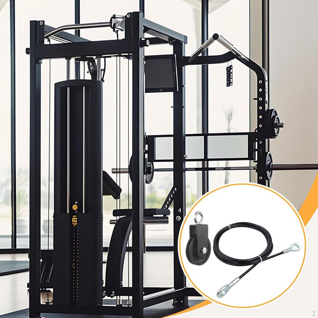 Fitness Pulley Cable Set Extension Wire Lightweight Premium Practical Equipment Replacement