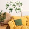 Свежая Зелень Подвесные Корзины Комнатные Растения Спальня Гостиная Дом Стена Фон Ландшафтный Дизайн Декоративные Наклейки на Стену