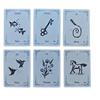 9*6cm Luna Lenormand Deck - 36 Minimalist Black and White Oracle Cards Hand-Drawn Sketch Style